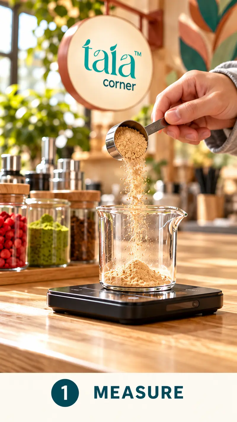 Measuring a drink base on a scale